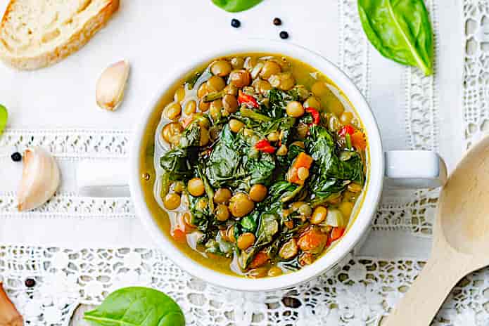 Ispanaklı yeşil mercimek yemeği 1 yaş sonrası